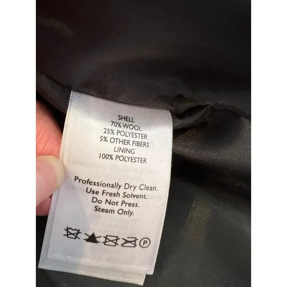 Eddie Bauer Tailored Blazer Black & Gray Houndstooth Print 6